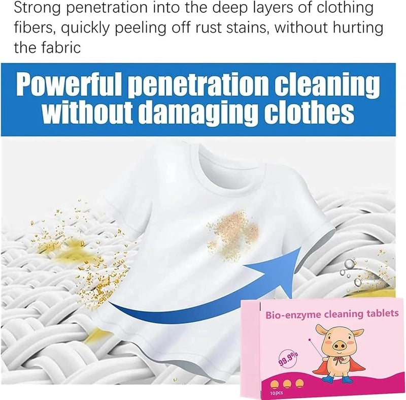 Method Multi-functional Bio-Enzyme Cleaning Tablets,Bio-Enzyme Explosive Salt,Natural Enzyme Cleaner,Multipurpose Cleaner for Clothes,Pillowcases,Curtains,Shoes (2box) - Image 5