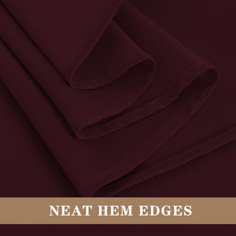 Fitable 6 Pack Burgundy Tablecloths for Round Tables - 108 Inches in Diameter - Stain Resistant and Washable Table Clothes, Polyester Fabric Table Covers for Wedding, Party, Banquet, Formal Events - Image 4