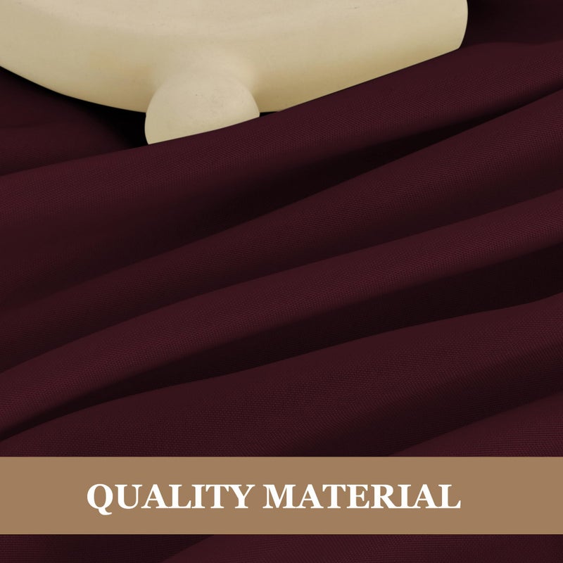 Fitable 6 Pack Burgundy Tablecloths for Round Tables - 108 Inches in Diameter - Stain Resistant and Washable Table Clothes, Polyester Fabric Table Covers for Wedding, Party, Banquet, Formal Events - Image 3