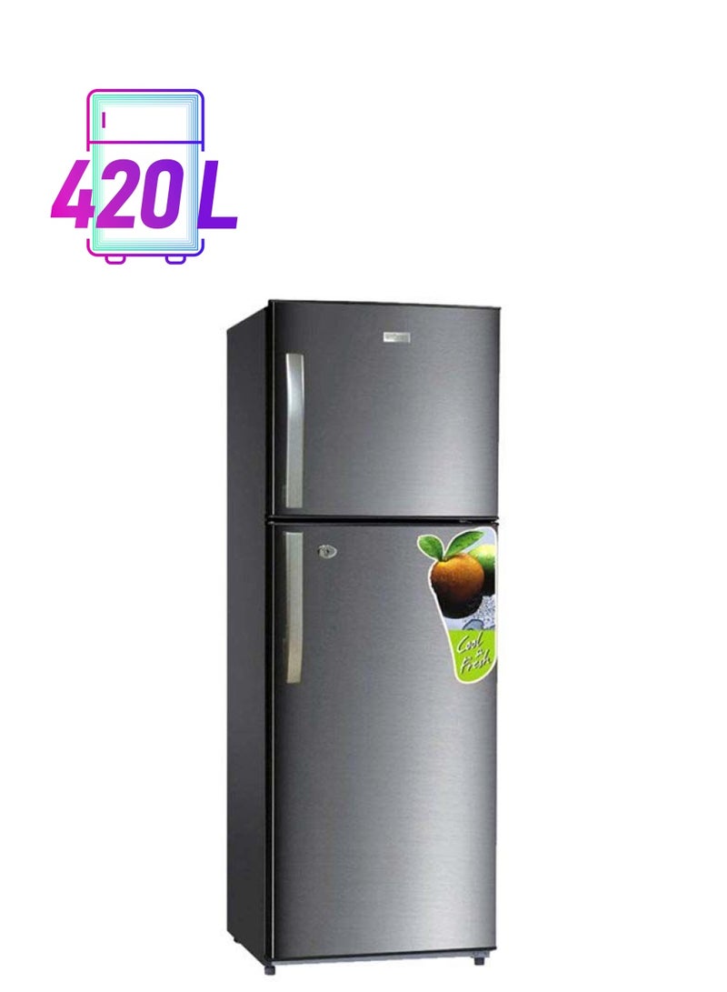 SUPER GENERAL Double Door Refrigerator 130 W SGR510I Grey - Image 1