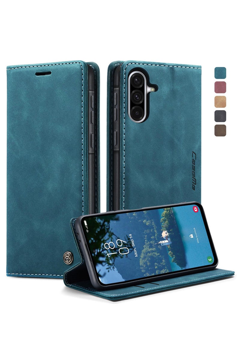 CaseMe Samsung Galaxy A36 5G Wallet Case Book Folding Flip Folio Case with Magnetic Kickstand Card Slots Protective Cover - Green - Image 1