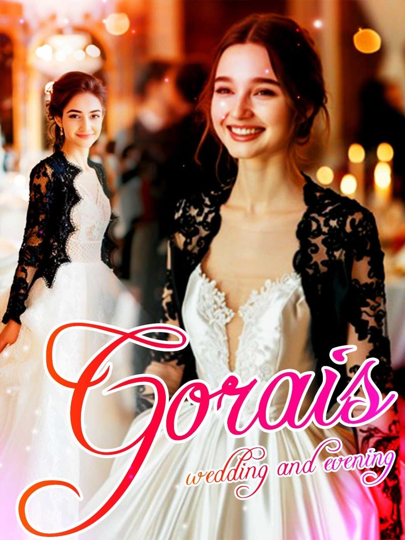 GORAIS Lace Shrug Womens Bolero Jackets for Evening Dresses Long Sleeve Wedding Shrugs for Bride and Bridesmaids Black - Image 3