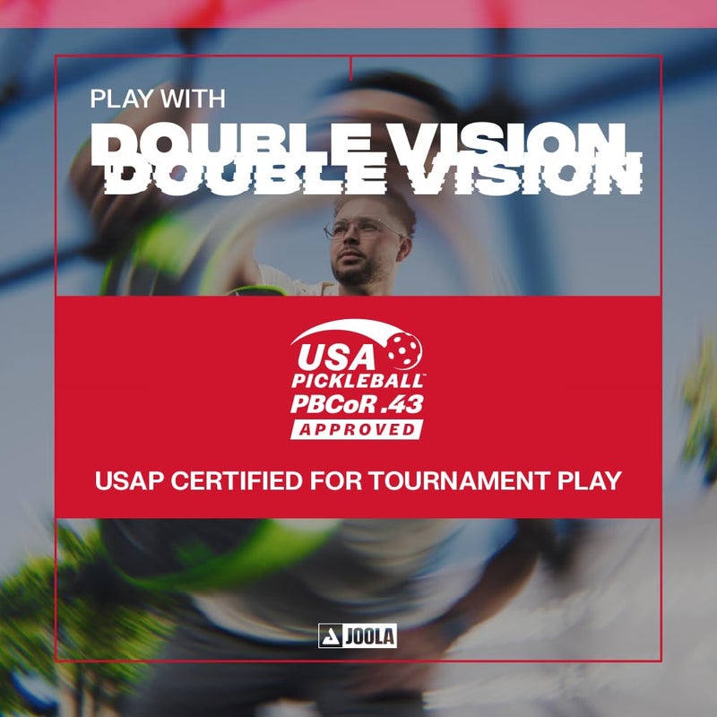 JOOLA Hyperion Double Vision 16mm Pickleball Paddle - Signature Paddle Shape - Aramid Surface for Softer Responsive Touch - SK Film for Reduce Vibration - USAP Approved - NFC Chip Enabled - Image 5
