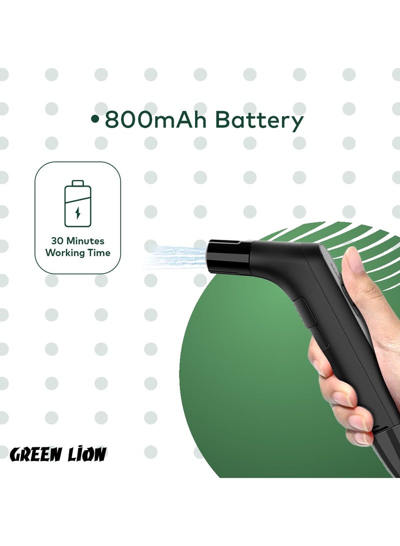 GREEN LION Compact Bidet Sprayer for Travel / High Battery Capacity / USB-C Charging / IPX6 Waterproof / Considerable Length Hose - Black - Image 2