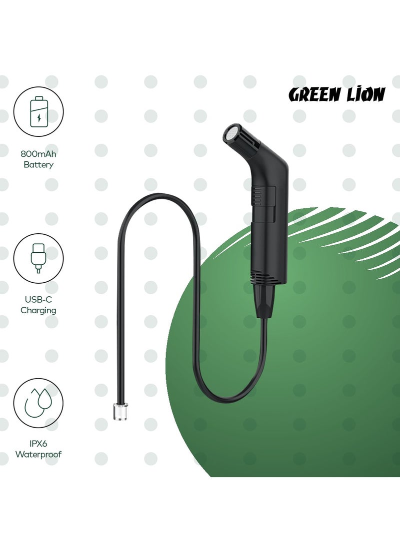 GREEN LION Compact Bidet Sprayer for Travel / High Battery Capacity / USB-C Charging / IPX6 Waterproof / Considerable Length Hose - Black - Image 5