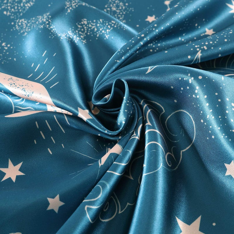 EXQ Home Satin Pillowcase for Hair Printed Sun Pillowcase Body Pillow Pillowcase, Super Soft Silky Body Pillow Cover Similar to Silk Pillow Cases, Gifts for Women Men (20x54 inches) - Image 4