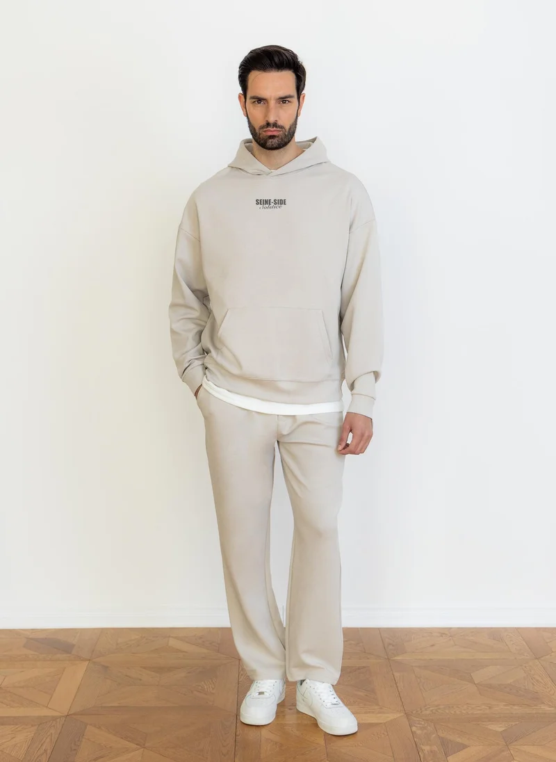 SHAPES Grey SOFT PRINTED HOODIE for Men | Best Price UAE