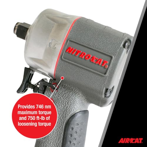 AIRCAT Pneumatic Tools 1076-XL 3/8-Inch NITROCAT Composite Compact Impact Wrench : Low Weight Power Impact Wrench : Tool for Automotive Improvement & Maintenance - Image 4