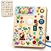 Grarain Busy Board for Toddlers Montessori Educational Toy for 13 Year Old Boys Girls TravelFriendly Sensory Learning Activity Ideal for Kids with AutismDinosaur Busy Board - Image 3