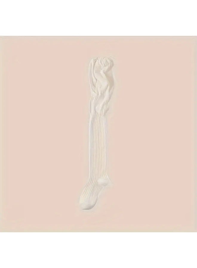 مرفا جوارب تدفئة تصل إلى الفخذ (أبيض) - Image 2