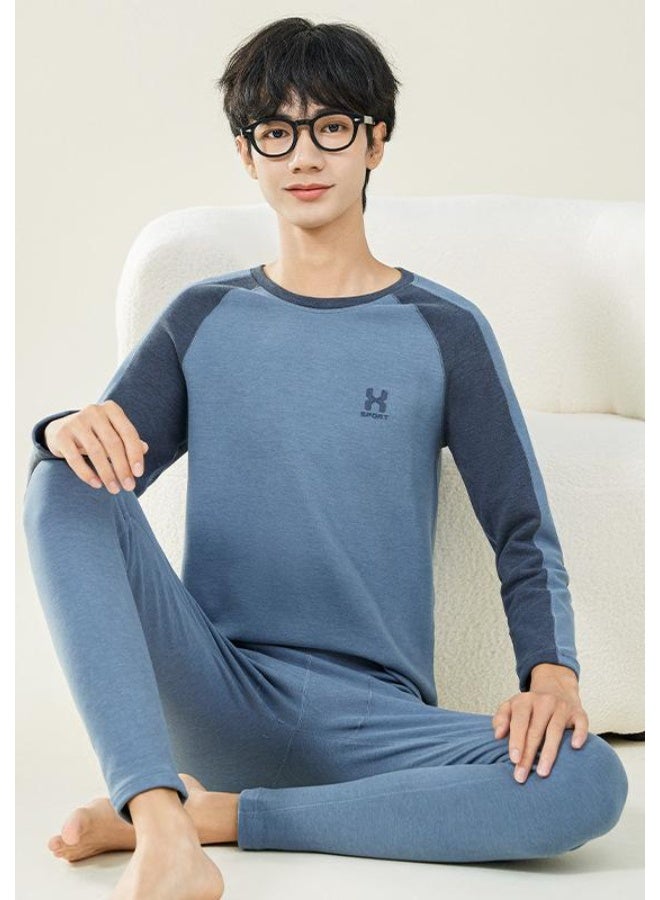 NIBEMINENT Teenager Boys Pajamas Winter Thermal Underwear Children's Clothing Sleepwear Cotton Pyjamas Sets - Image 1