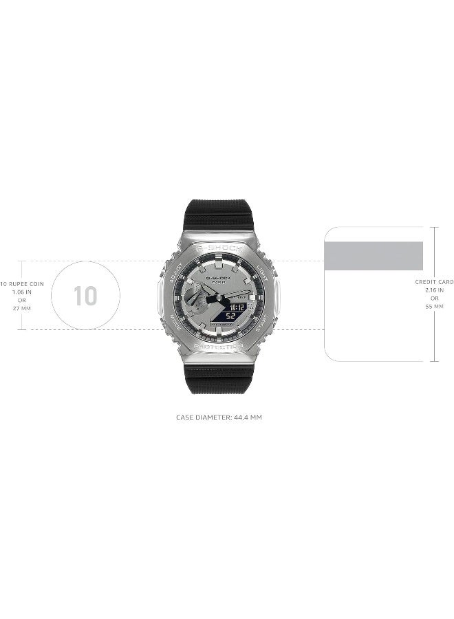 Casio G-Shock Watch - GM-2100-1ADR Silver Dial, Black Band - Image 3