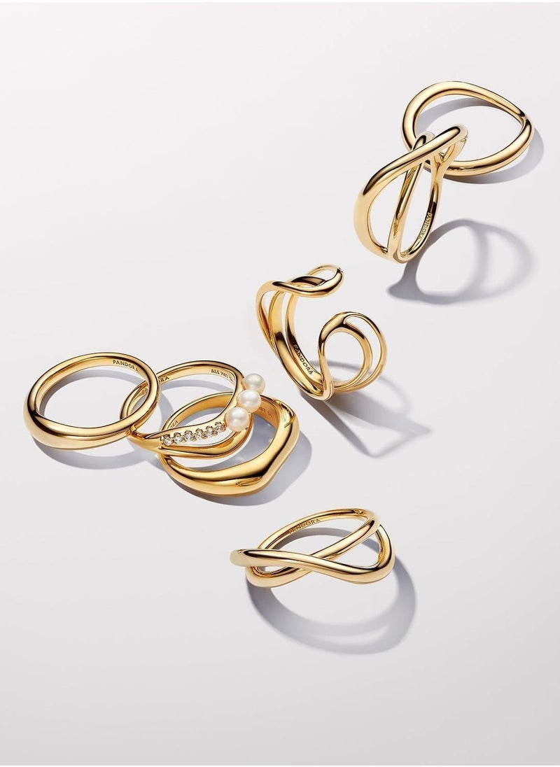 باندورا خاتم مطلي بالذهب - Image 3