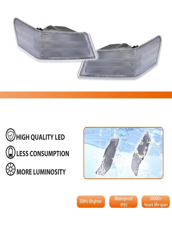 ADIIL Front Parking Light Turn Signal Directional Lamp Kit For 07-17 Jeep Patriot,Smoked Lens Driver Left+Passenger Right - Image 2