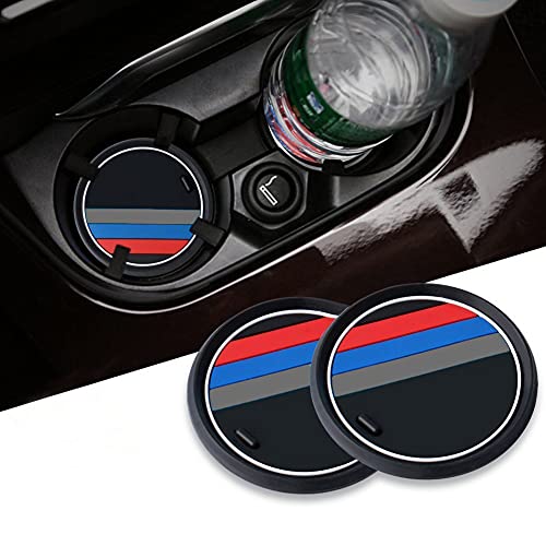 Nosxxus 2PCS Car Interior Accessories Anti Slip Cup Mat Compatible with BMW 1 3 5 7 Series F30 F35 320li 316i X1 X3 X4 X5 X6 (2.6inch) - Image 2