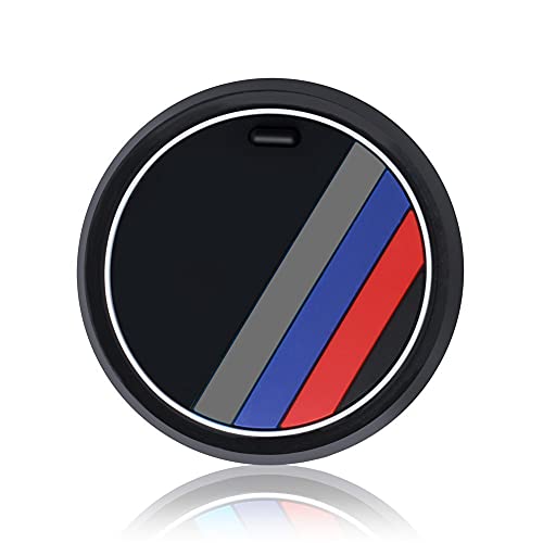 Nosxxus 2PCS Car Interior Accessories Anti Slip Cup Mat Compatible with BMW 1 3 5 7 Series F30 F35 320li 316i X1 X3 X4 X5 X6 (2.6inch) - Image 1