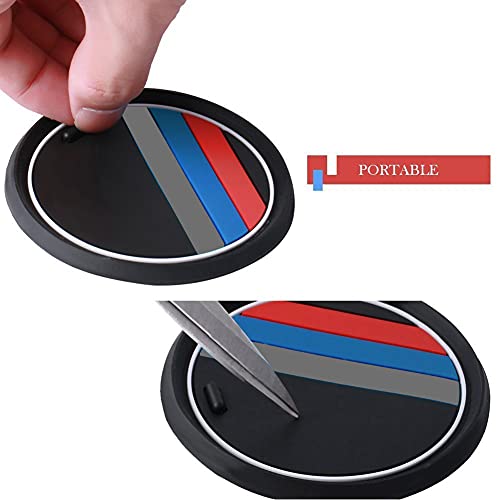 Nosxxus 2PCS Car Interior Accessories Anti Slip Cup Mat Compatible with BMW 1 3 5 7 Series F30 F35 320li 316i X1 X3 X4 X5 X6 (2.6inch) - Image 5
