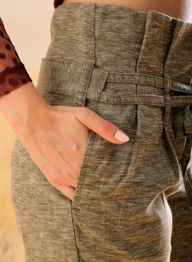 Freehand Women Straight Fit Solid High-Rise Trousers