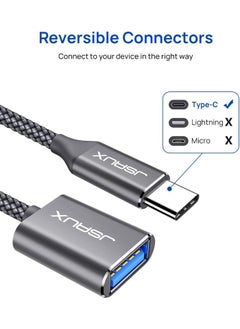 JSAUX USB C To USB Adapter Type-C 3.0 Otg Cable Converter Adapter Cable Compatible with MacBook Pro 2018 2017 Samsung Galaxy S20 S20+ Ultra S8 S9 Note 10 Compatible CD0019  - Image 2