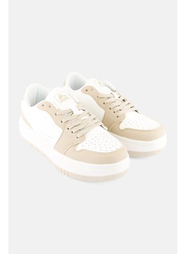 Women Lace Up Sports Shoes, White