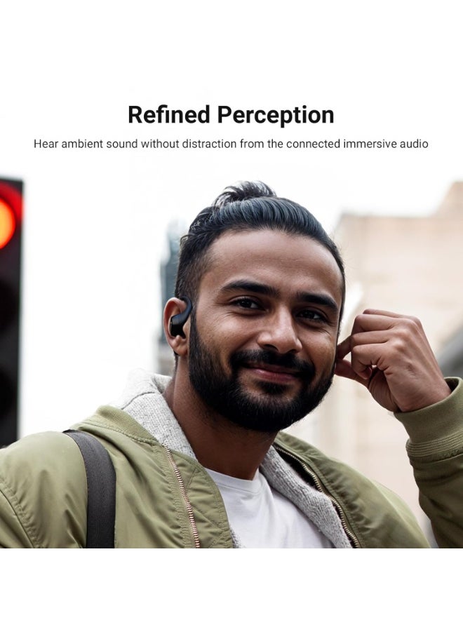 ZEBRONICS - ZEBRONICS PODS O, Wireless Open-Ear Earbuds, OWS, 40 Hrs Backup, Neodymium Drivers, Ultra Comfort Fit, Quad MIC ENC, Rapid Charging, Bluetooth, Dual Pairing, Flash Connect, Low Latency Gaming (Black) - Image 1