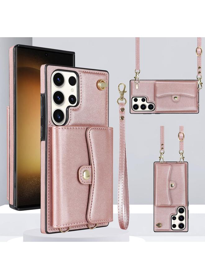 اس-توب جراب لهاتف Samsung Galaxy S24 Ultra 5G مزود بفتحة بطاقة RFID مع حبل طويل - Image 1