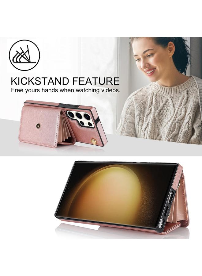 اس-توب جراب لهاتف Samsung Galaxy S24 Ultra 5G مزود بفتحة بطاقة RFID مع حبل طويل - Image 5