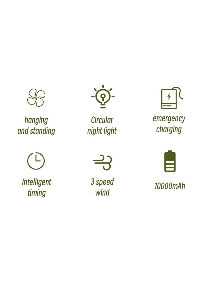 Generic - Portable Fan USB Electric Fan Powered Folding Rechargeable Fans Mini Silent Table Outdoor Air Cooler - Image 1
