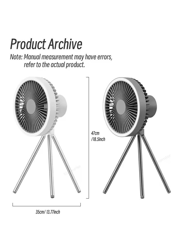 Generic - Portable Fan USB Electric Fan Powered Folding Rechargeable Fans Mini Silent Table Outdoor Air Cooler - Image 1