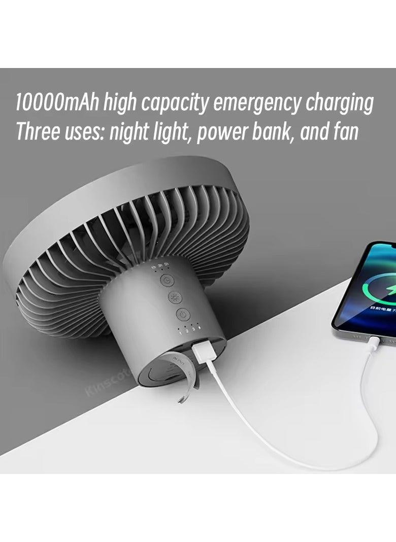 Generic - Portable Fan USB Electric Fan Powered Folding Rechargeable Fans Mini Silent Table Outdoor Air Cooler - Image 1