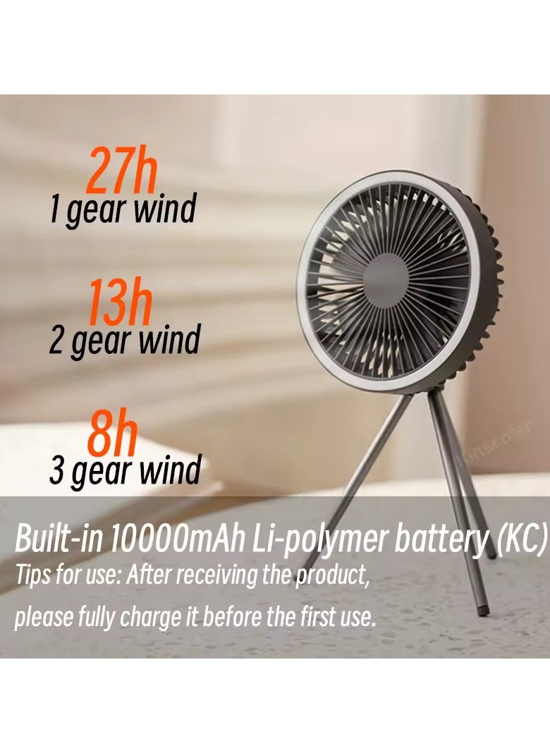 Generic - Portable Fan USB Electric Fan Powered Folding Rechargeable Fans Mini Silent Table Outdoor Air Cooler - Image 1