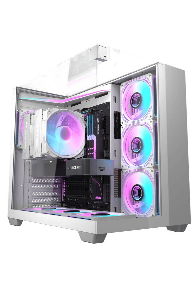 TRUE NORT كمبيوتر ألعاب أوراورا لايت، إنتل كور i5-12400F، RTX 4060، 16GB RAM، 1TB SSD، ويندوز 11 برو، هيكل أبيض - Image 2