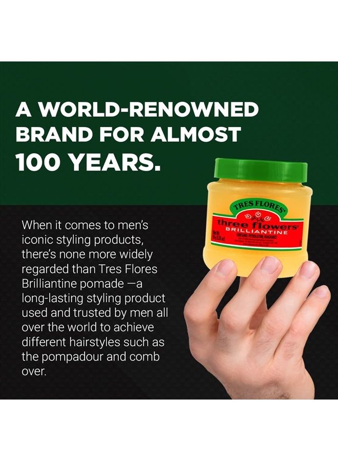 Three Flowers Ardell Three Flowers Brilliantine Pomade Solid 3.25oz - Image 2