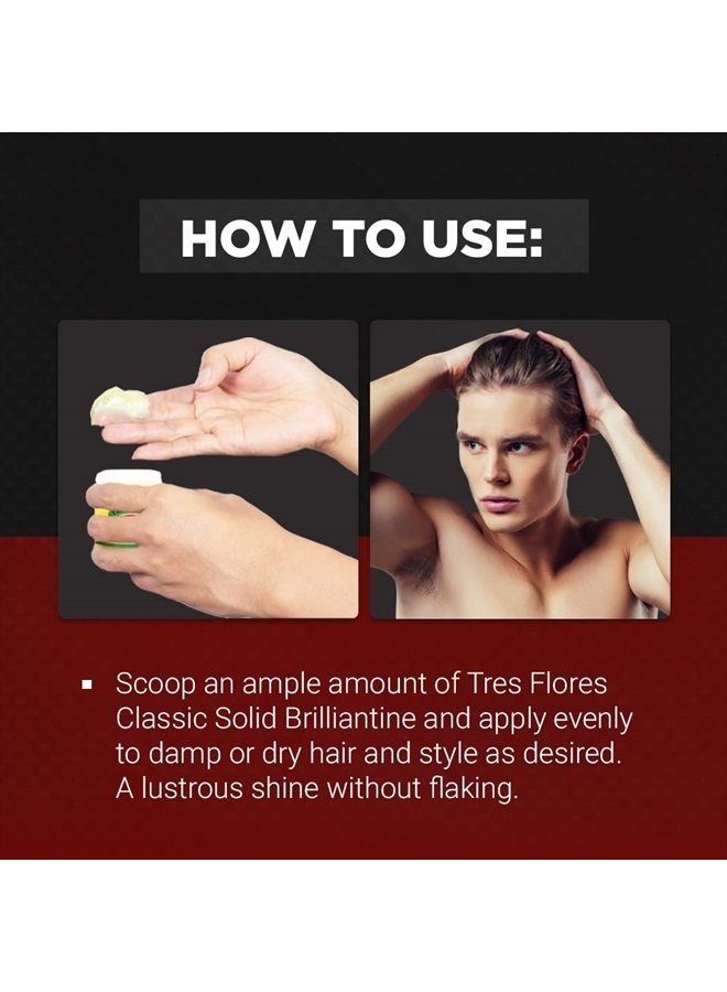 Three Flowers Ardell Three Flowers Brilliantine Pomade Solid 3.25oz - Image 3