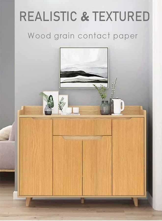 Sevalo Wood Contact Paper Wood Wallpaper Peel and Stick Wallpaper Light Wood Grain Contact Paper for Cabinets Self Adhesive Wallpaper Removable Wallpaper 17.7×276 Inches PET Easy to Install & Clean - Image 2