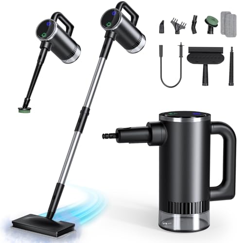 FODFINU 11-in-1 Steam Mop - Detachable Handheld Steam Cleaner with 380mL Tank, 260℉ Floor Steamer for Hardwood, Tile, Grout, Windows, Bath & Kitchen - 3-Level Steam Control, Multi-Purpose Floor Steam Cleaner - Image 1