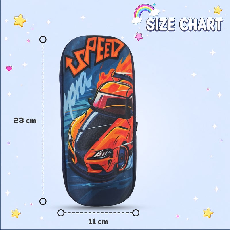 Cocobee Speed Pencil Case With Internal Mesh Pocket, Sturdy Build, Zipper Closure – Boys, 3+ Years, Multicolor - Image 4