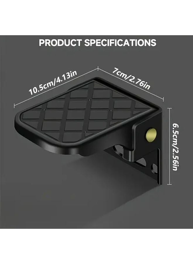 2Pcs Heavy Duty Folding Truck Bed Step Non Slip Surface Foldable Design For Pickup RV Boat - Image 5