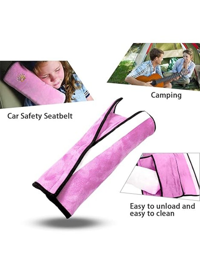 2PC Seat Belt Pillow for Kids, Car Seat Pillow Neck Rest for Kids, Kids Travel Pillow for Car Seat, Kids Seatbelt Pillow, Toddler Infant Safety Support Shoulder Flat Pad, Seat Belt Strap Covers in Car - Image 3