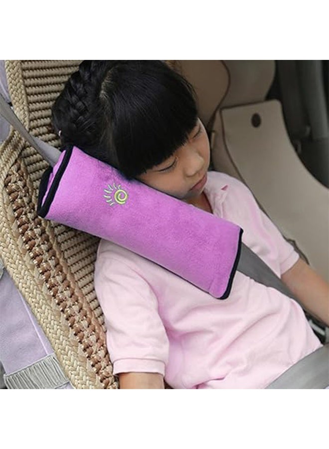 2PC Seat Belt Pillow for Kids, Car Seat Pillow Neck Rest for Kids, Kids Travel Pillow for Car Seat, Kids Seatbelt Pillow, Toddler Infant Safety Support Shoulder Flat Pad, Seat Belt Strap Covers in Car - Image 5