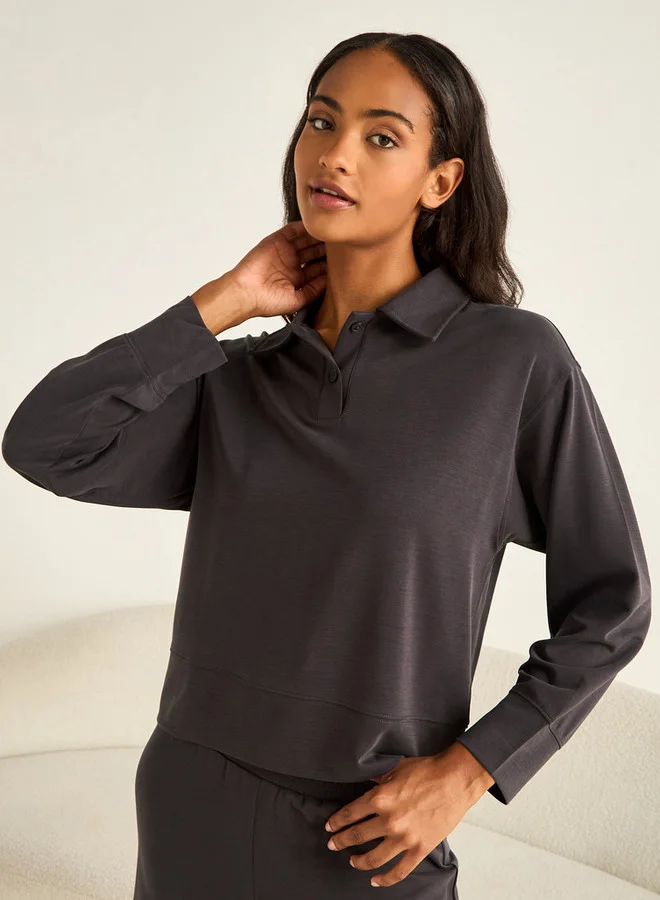 سبلاش فيڤ طقم بيجاما قميص بياقة وسروال