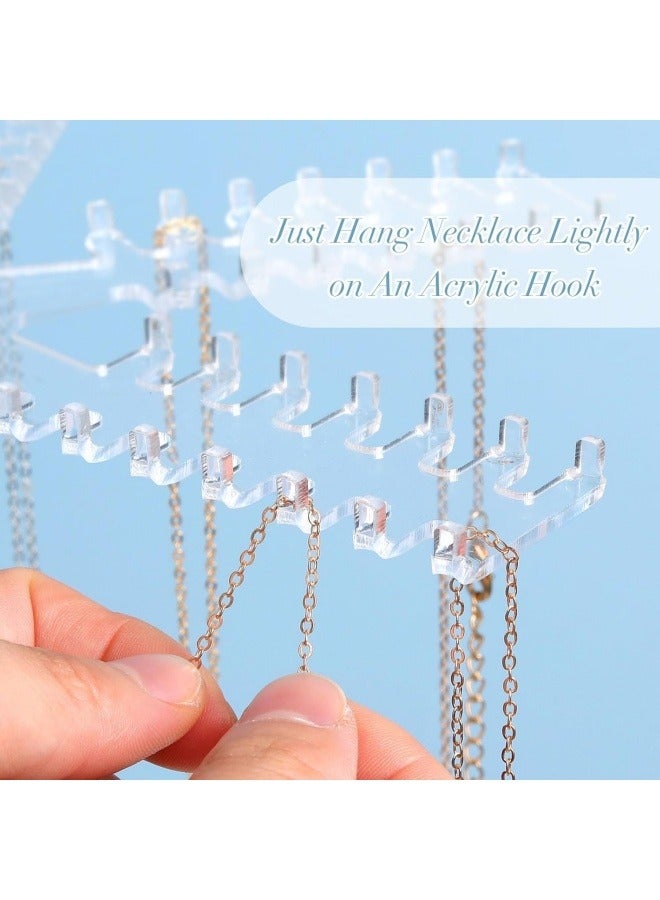 Generic Acrylic necklace holder, rotating necklace holder, hanger, transparent jewelry holder, display stand with 84 hanging - Image 3