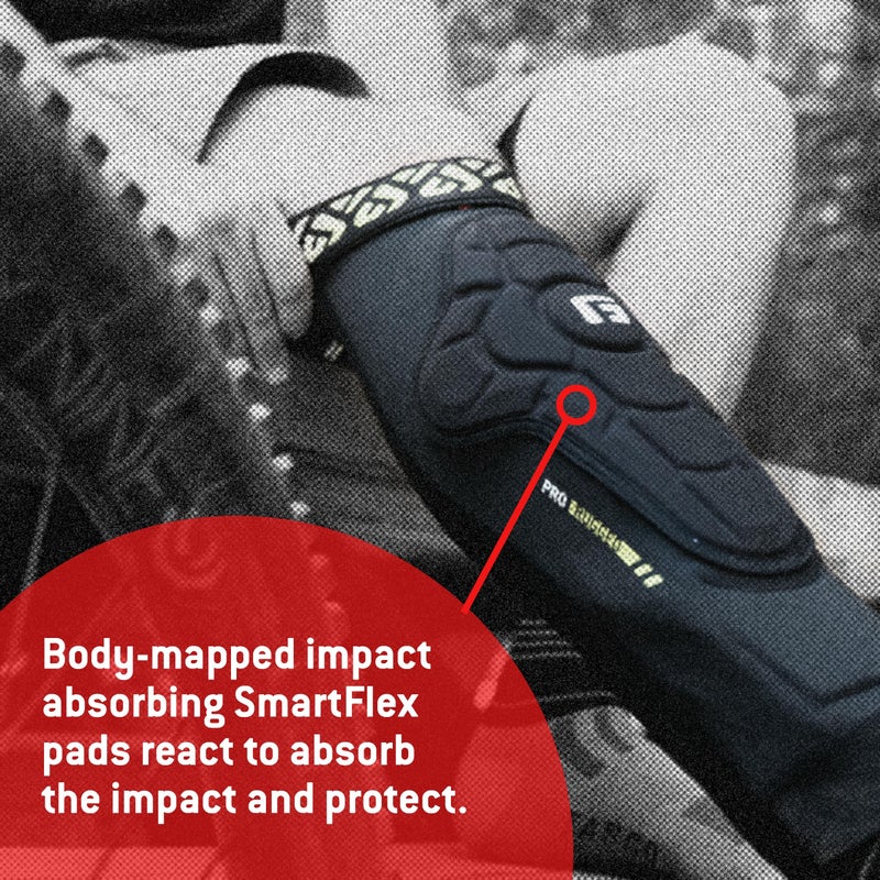 G-Form Pro-Rugged 2 MTB Knee Guards - Compression Knee Gear for Protection - Comfortable for Men & Women - Breathable & Durable Guards for Mountain Biking - Black, Adult Medium - Image 5