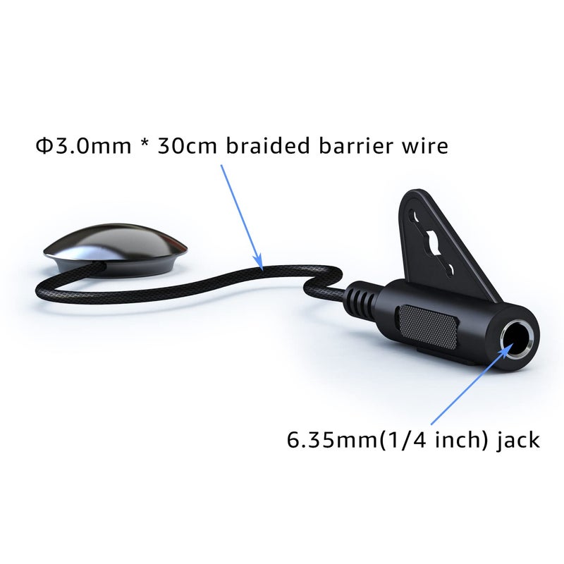 Imelod Contact Microphone Piezo Pickup for Guitar Ukulele Violin Cello Banjo Mandolin etc(Black) - Image 2