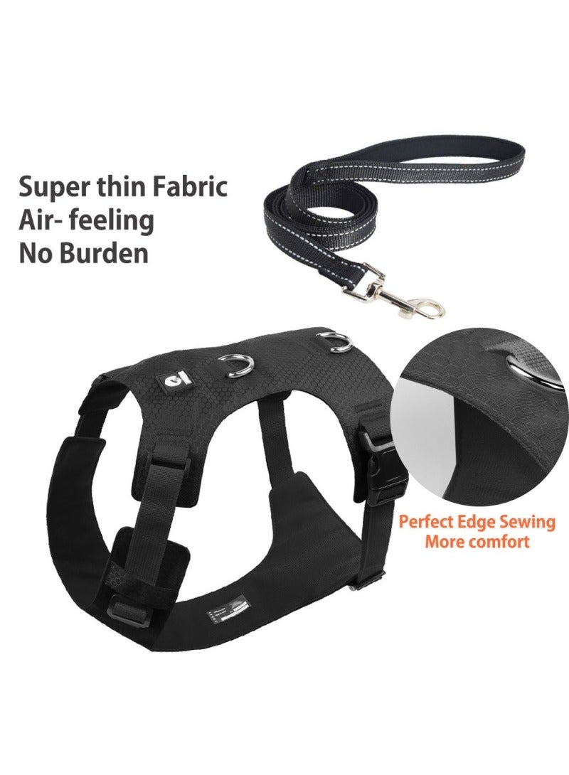Generic Lightweight Dog Harness and Leash Set, Air type for Dogs,Breathable, 1.5m Reflective Nylon Leash with Soft Handle - Image 2