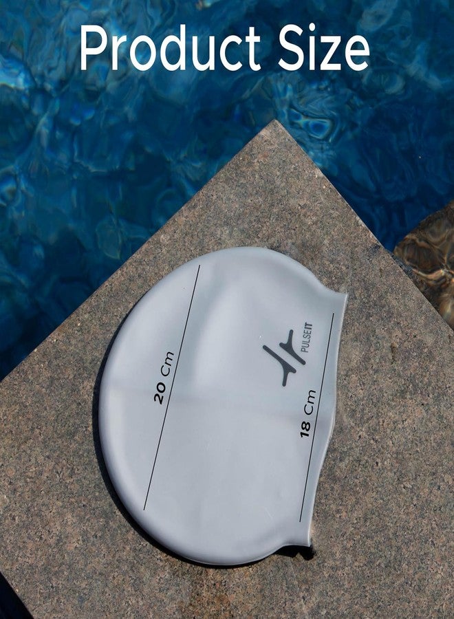 PulseITCap Silicone Swimming Cap for Women & Men, Adult, Vibrant Lightweight, Non-Slip, Easy Wear | Removal, Protects Hair (Purple) - Image 5