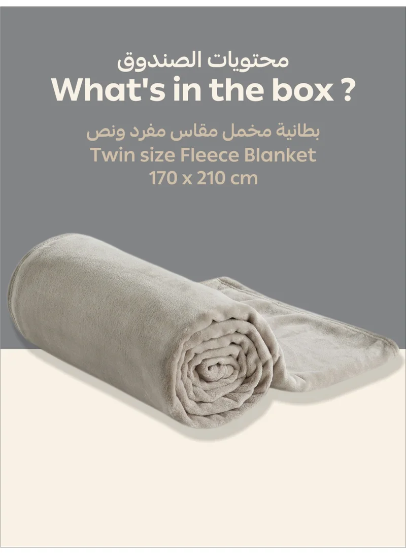 Donetella Fleece Blanket, Single  Size 170x210 cm, 300 GSM, Lightweight Ultra Soft & Warm Solid Throw Blanket, Cozy  for Sofa, Bed & Couch