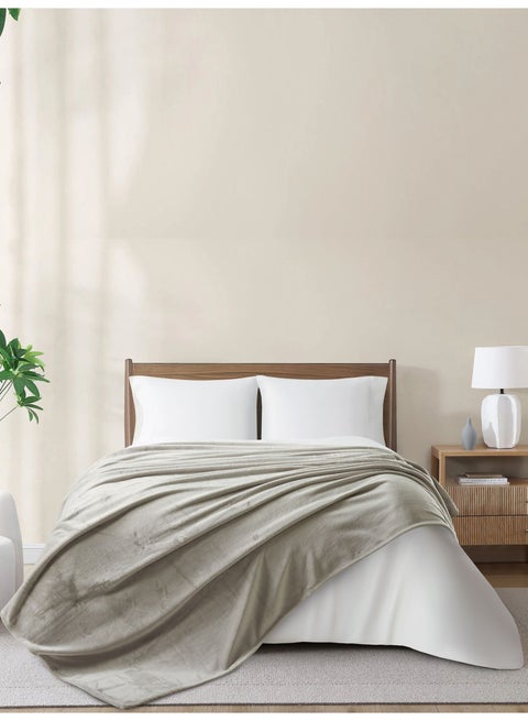 Fleece Blanket, Twin Size 170x210 cm, 300 GSM, Lightweight Ultra Soft & Warm Solid Throw Blanket, Cozy  for Sofa, Bed & Couch