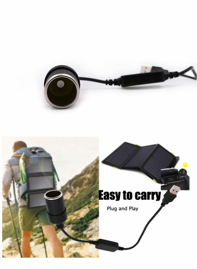 Loquat USB to 12V Car Cigarette Lighter Socket, Step-Up Converter Cable Inverter - Image 5