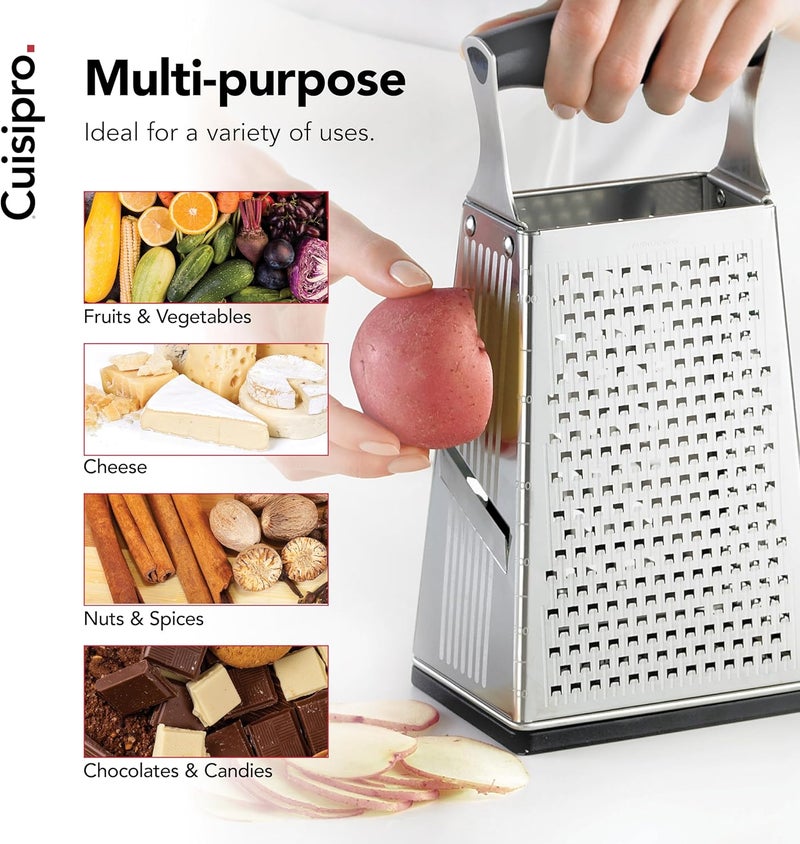 Cuisipro 4 Sided Box Grater with Surface Glide Technology - Stainless Steel - Image 3